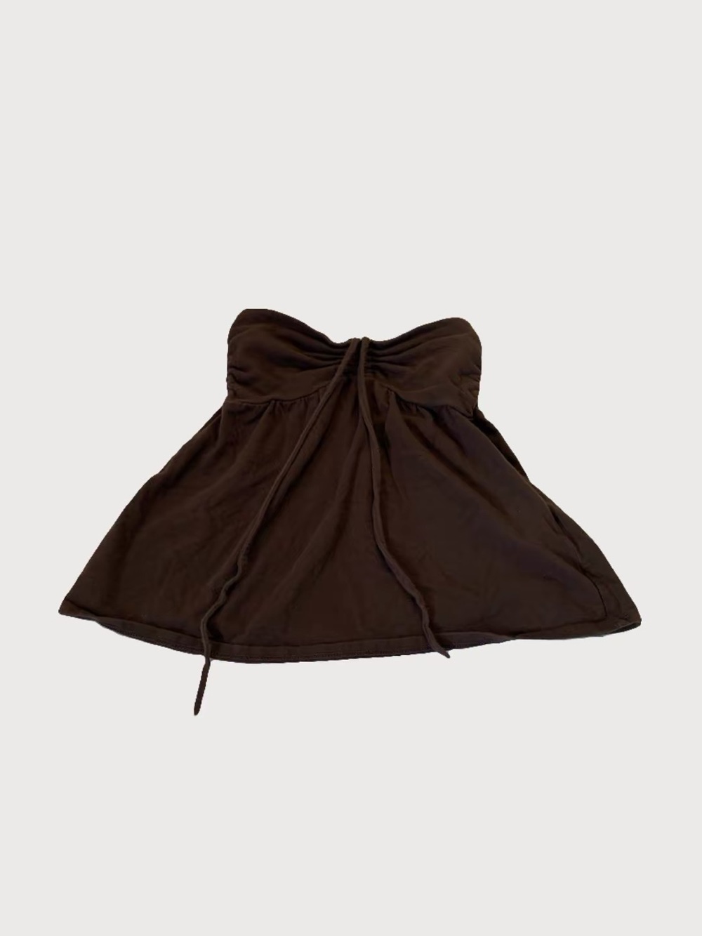 Hollister Strapless Brown Drawstring tube top